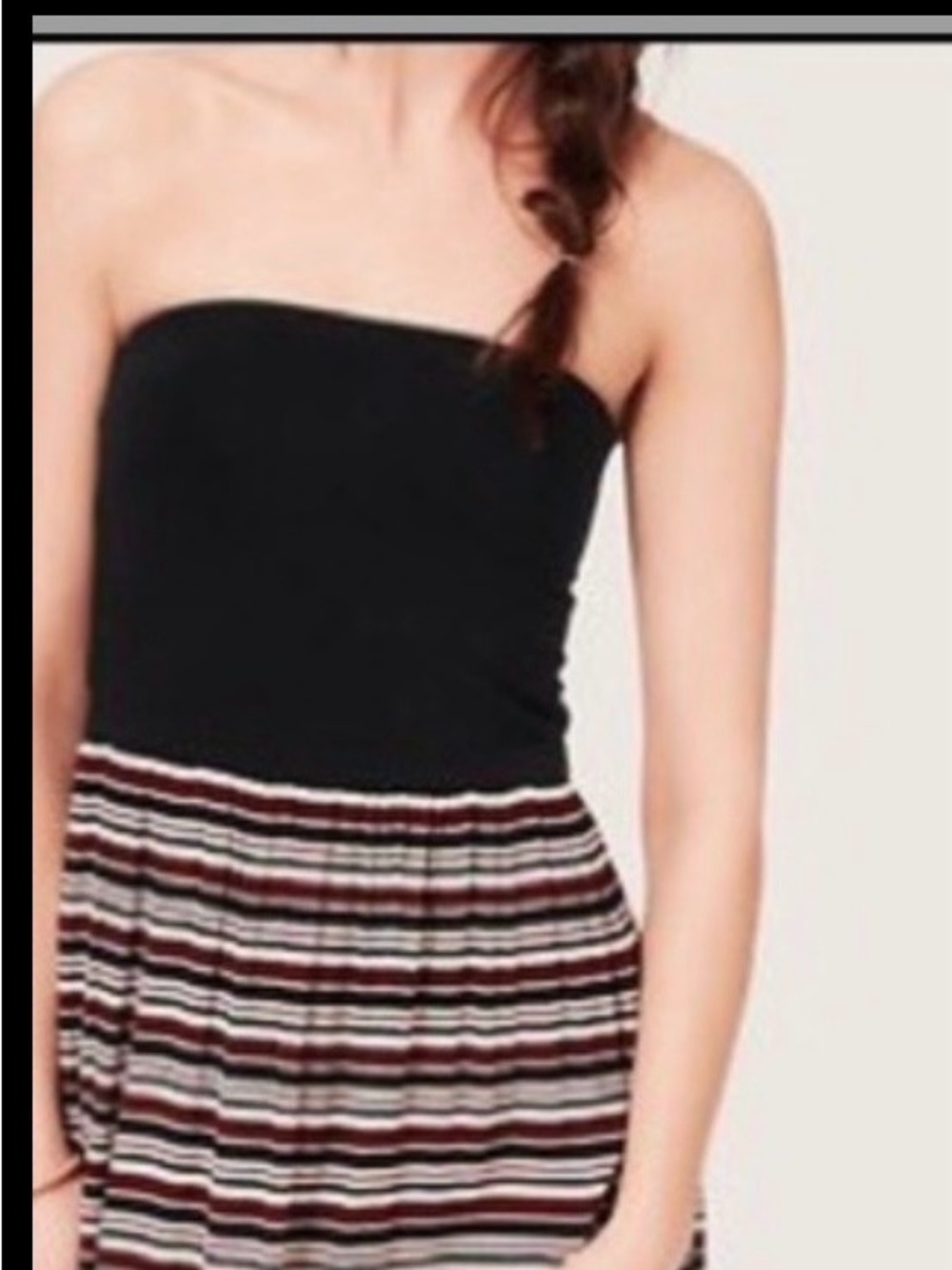 Loft strapless striped maxi casual XL